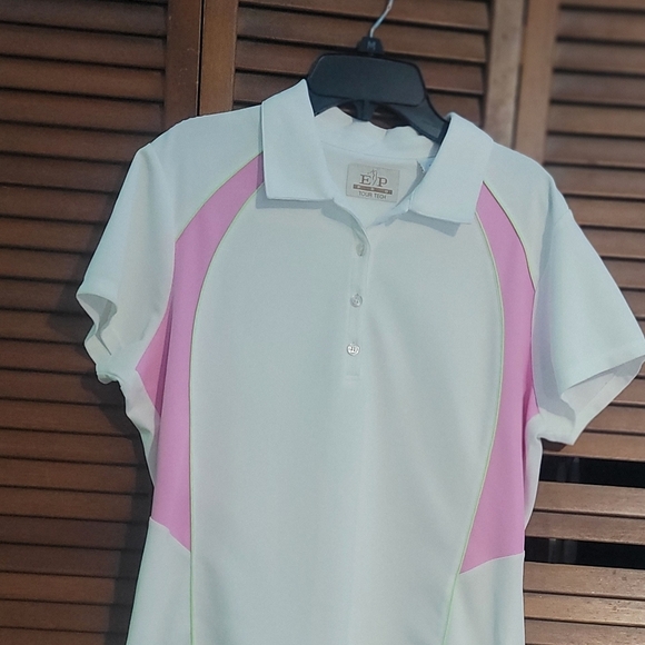 EP Pro White and Pink Button Down Shirt - Picture 8 of 8